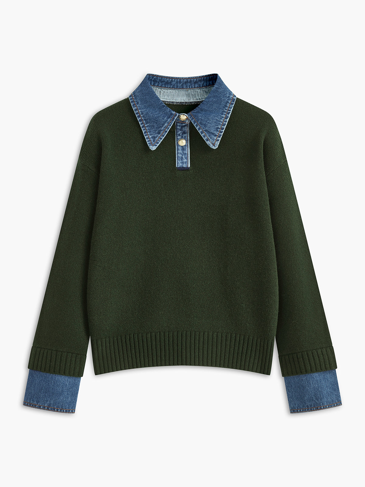 Nellie – 2-w-1 Sweter z Rewersowym Panelem
