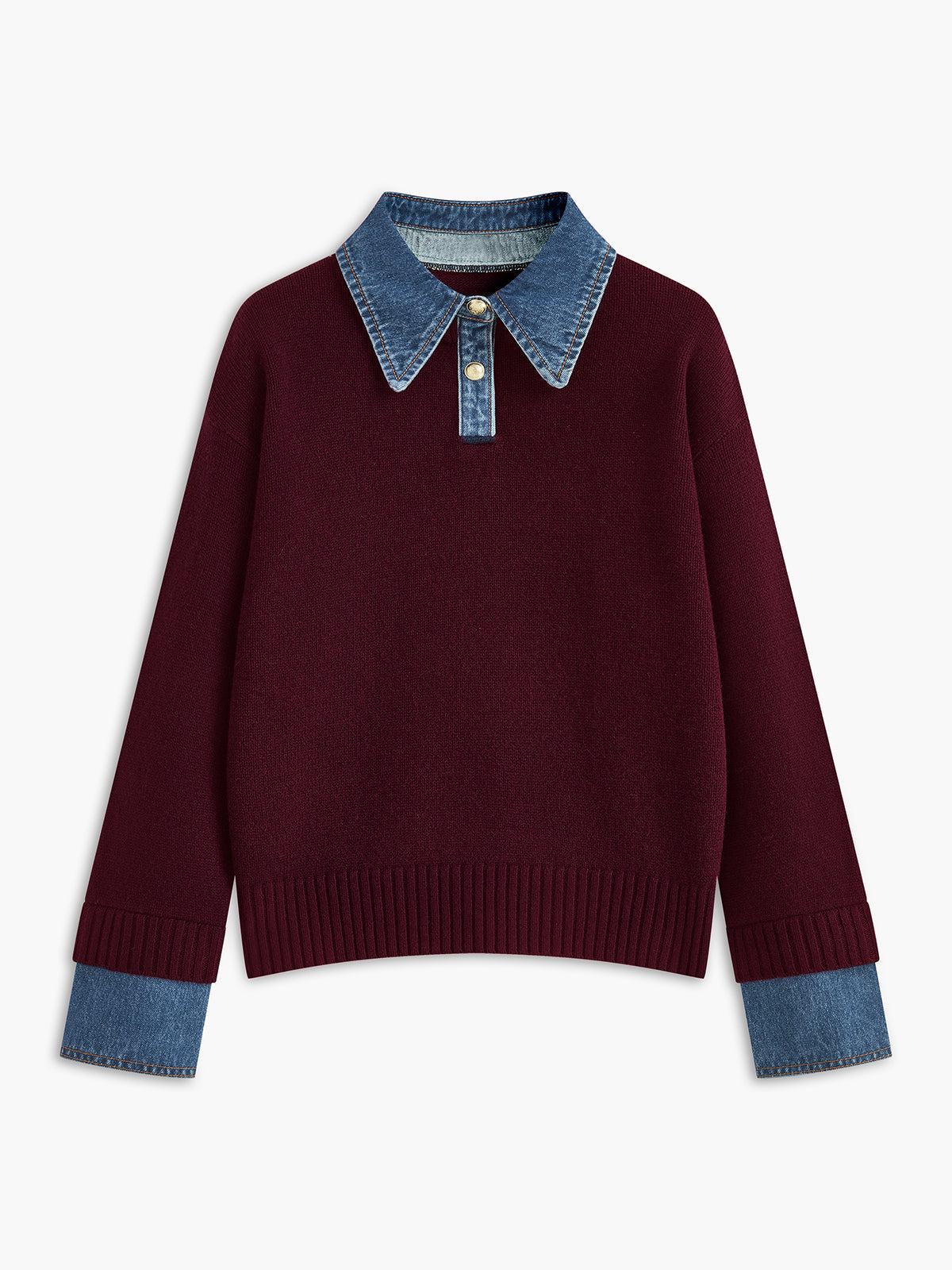 Nellie – 2-w-1 Sweter z Rewersowym Panelem