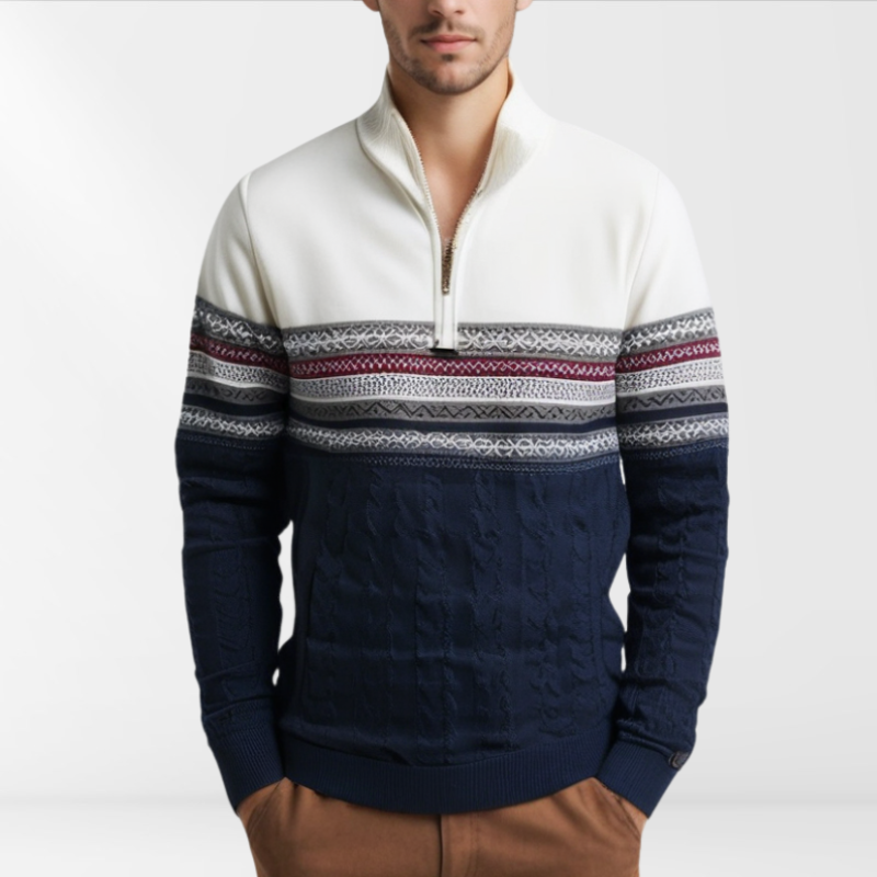 Rudy – Elegancki Sweter w Stylu Retro dla Mężczyzn