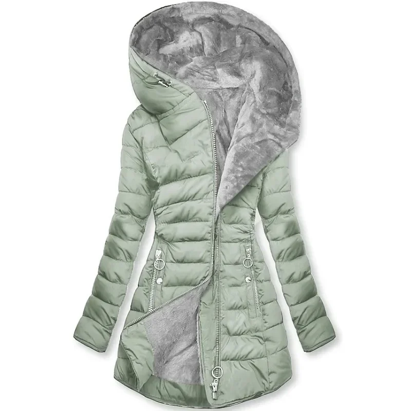 Caroline – Wohnlicher Mantel mit Fellfutter