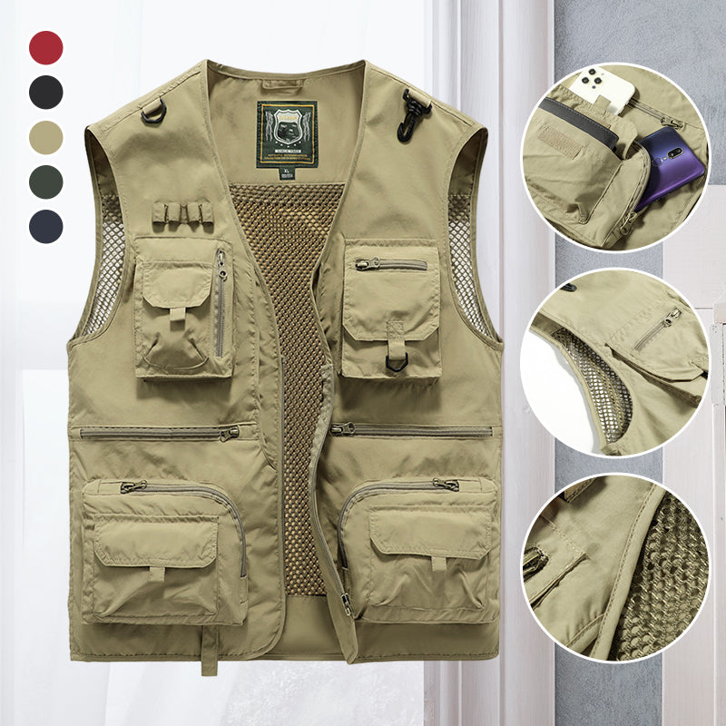Alessandra – Siatka Gilet Cargo z Kieszeniami