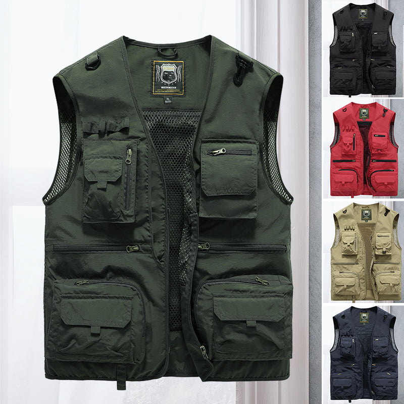 Alessandra – Siatka Gilet Cargo z Kieszeniami