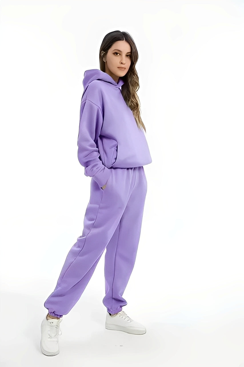 Adelia – Jednokolorowy Komplet Hoodie
