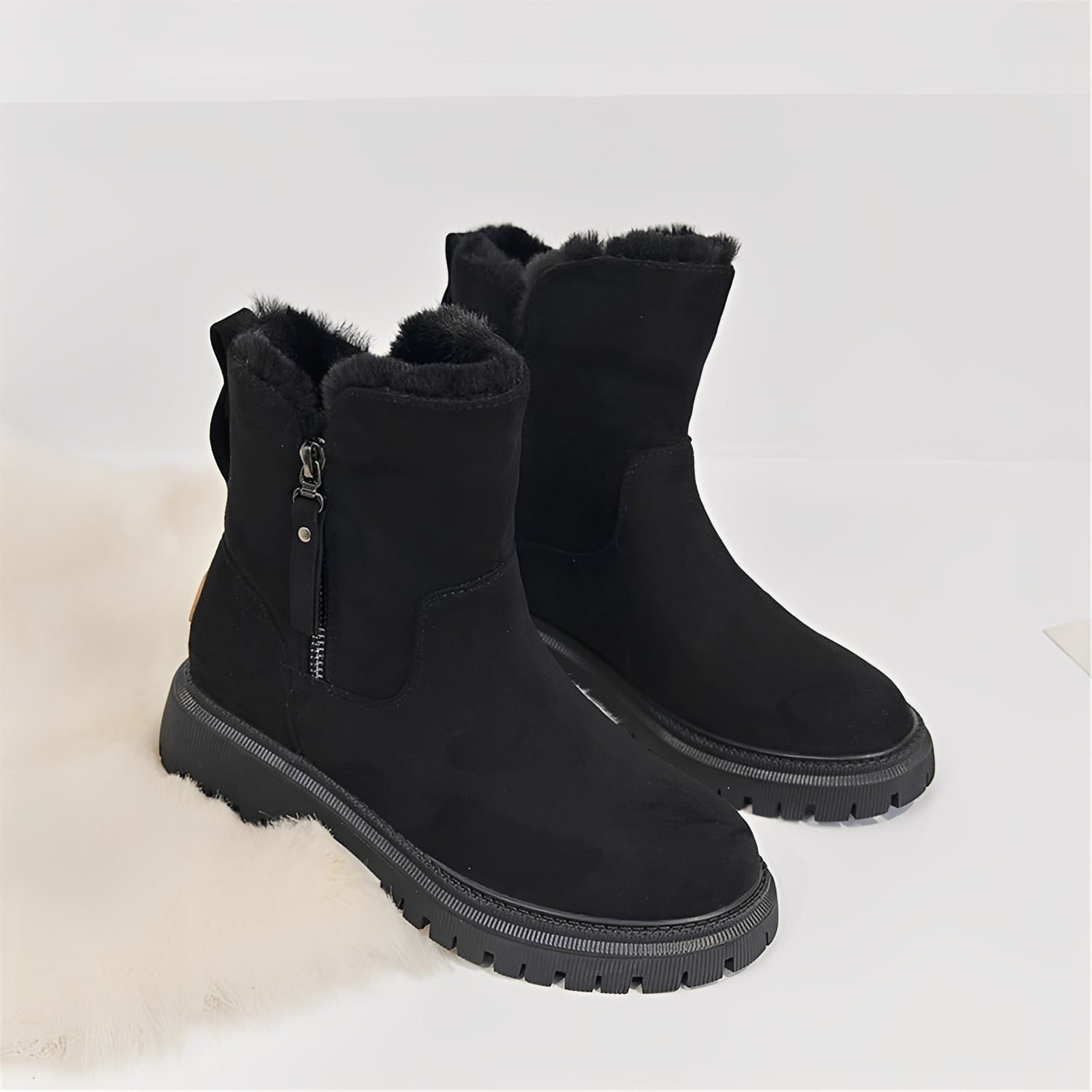 Raschelle - Stylowe, lekkie kobiece buty z polarową wyściółką