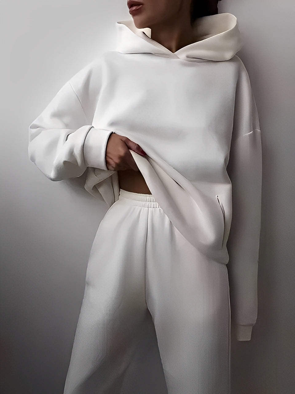 Adelia – Jednokolorowy Komplet Hoodie