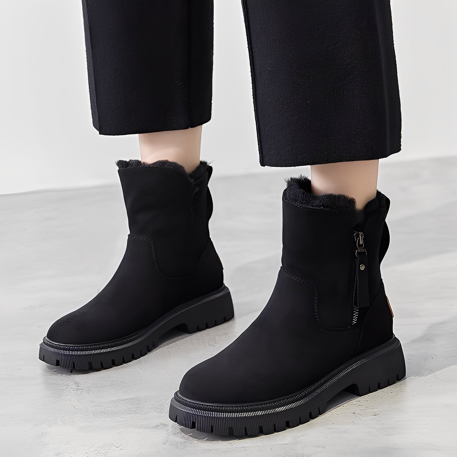 Raschelle - Stylowe, lekkie kobiece buty z polarową wyściółką