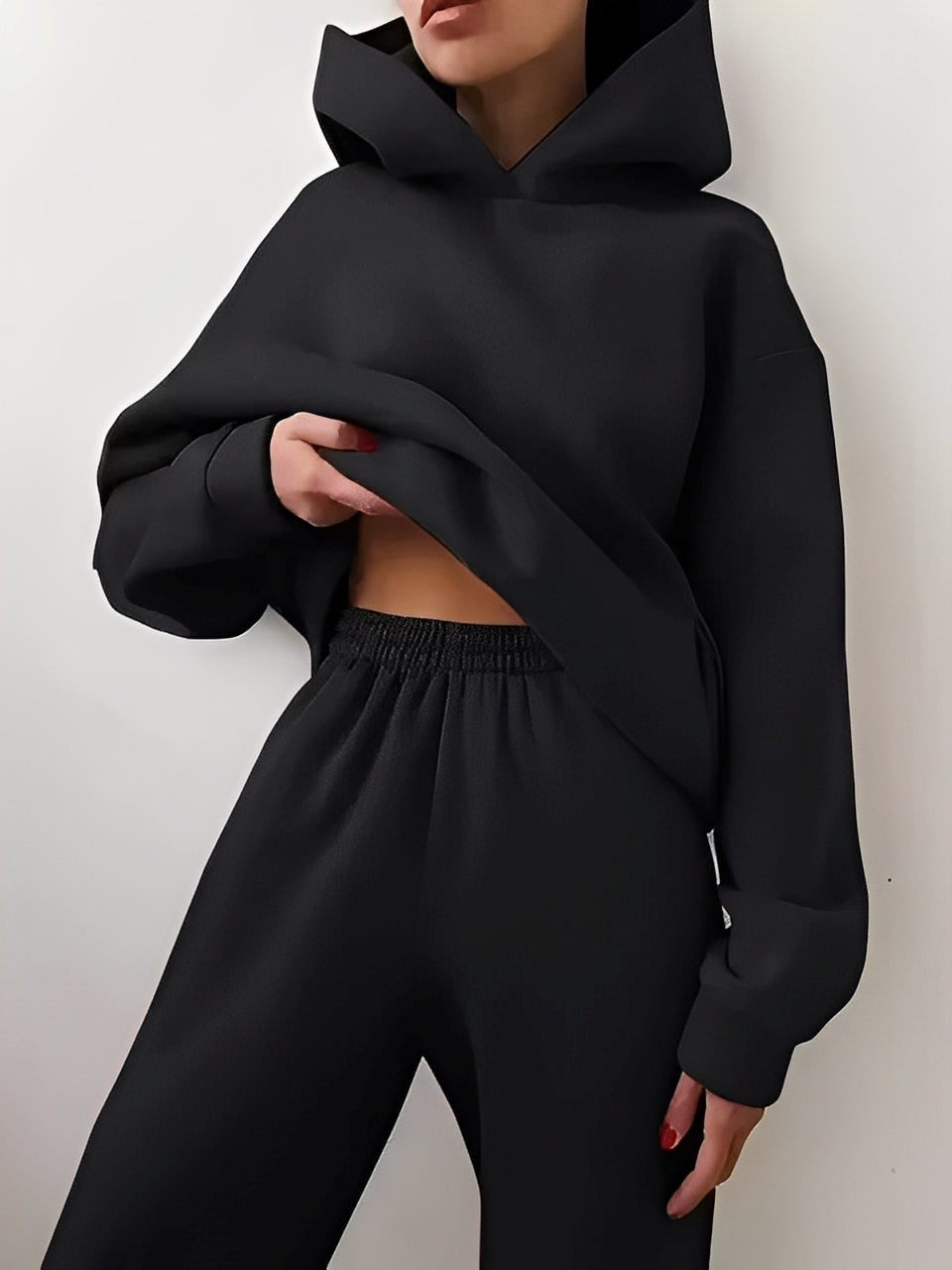 Adelia – Jednokolorowy Komplet Hoodie