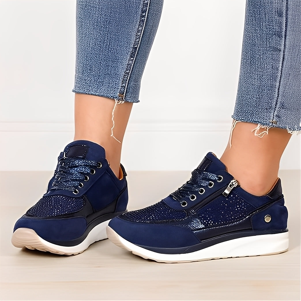 Melanie - Damskie buty sportowe z suwakiem