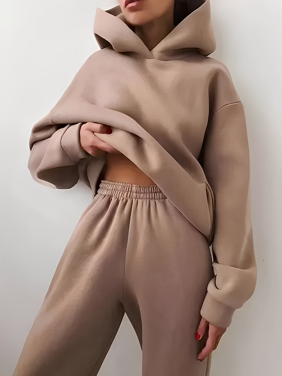 Adelia – Jednokolorowy Komplet Hoodie