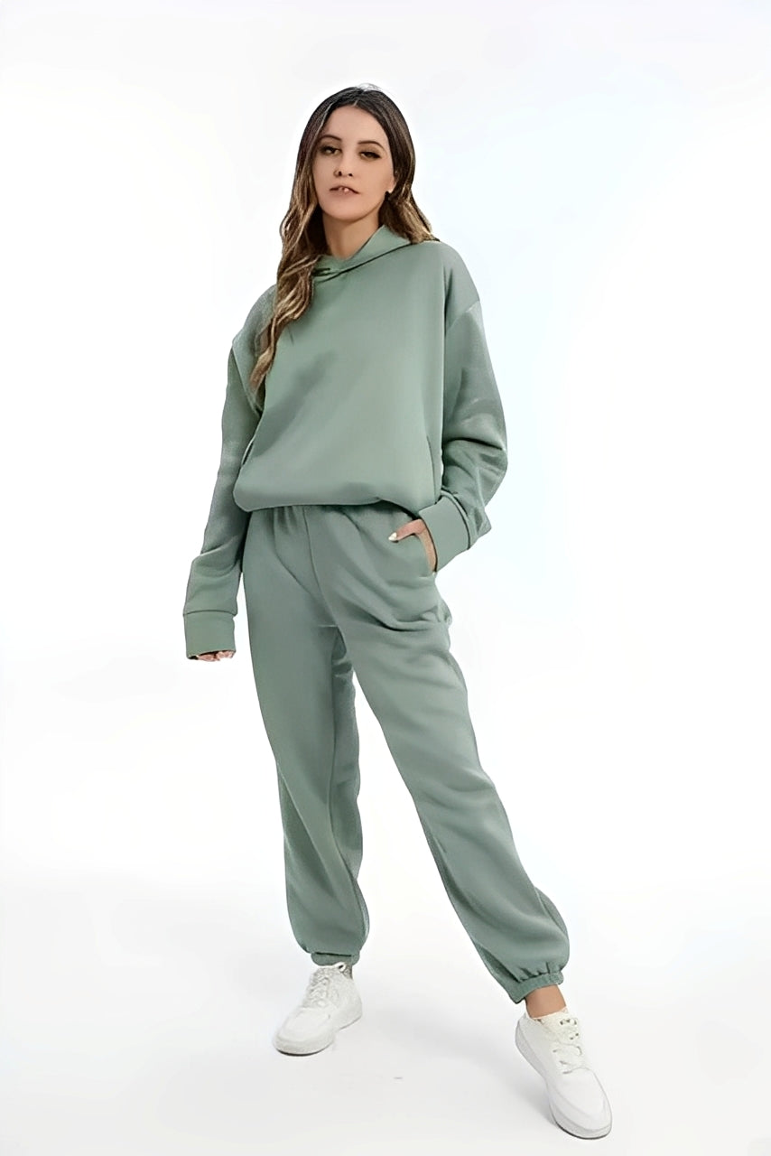 Adelia – Jednokolorowy Komplet Hoodie
