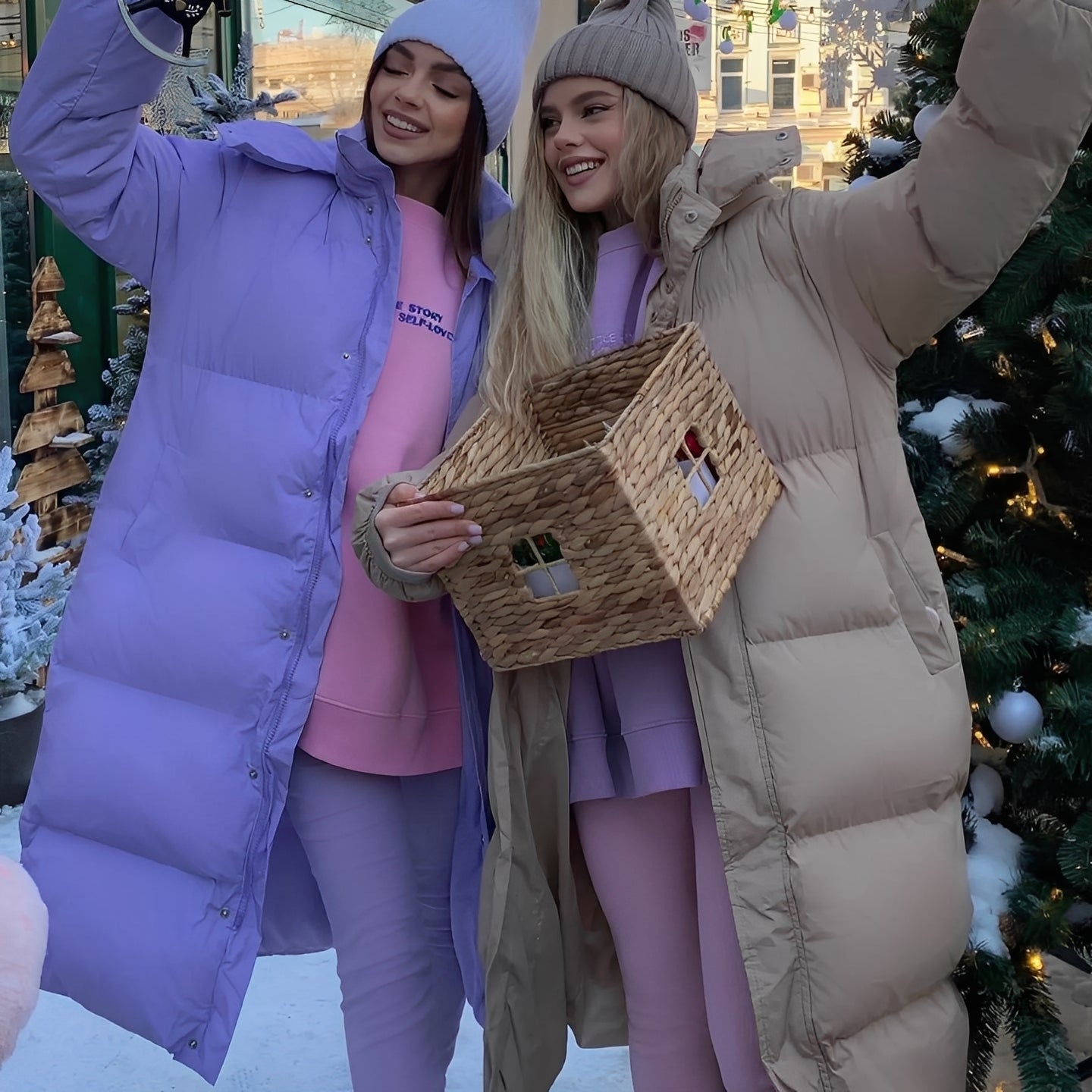 Jacquelyn - Elegancki długi płaszcz z kapturem dla kobiet