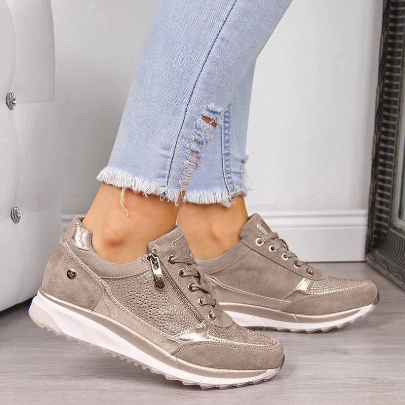 Melanie - Damskie buty sportowe z suwakiem