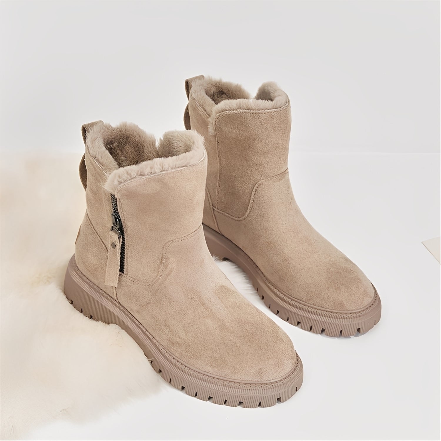 Raschelle - Stylowe, lekkie kobiece buty z polarową wyściółką