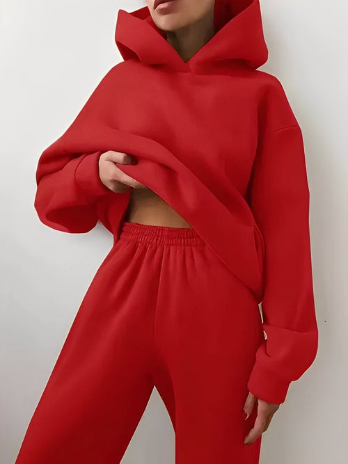 Adelia – Jednokolorowy Komplet Hoodie