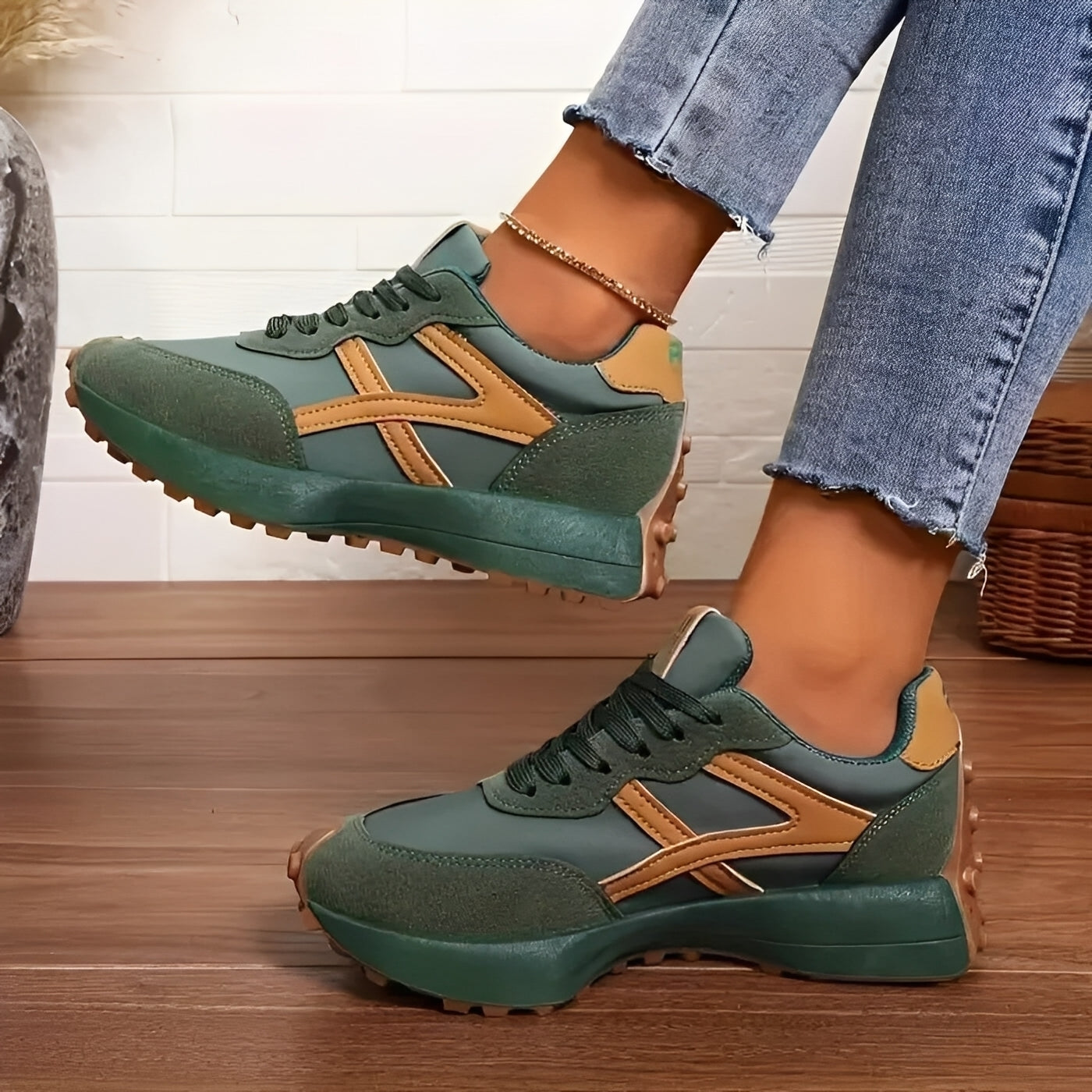 Davena - Lekkie damskie buty sportowe z antypoślizgową podeszwą