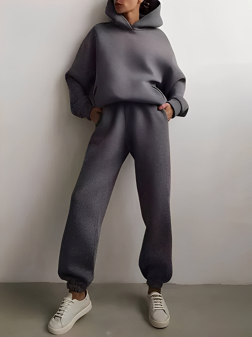 Adelia – Jednokolorowy Komplet Hoodie