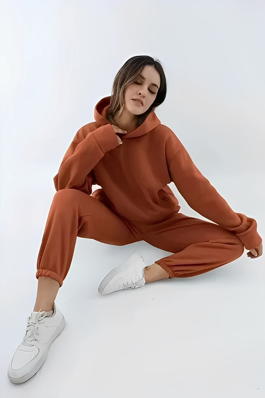 Adelia – Jednokolorowy Komplet Hoodie